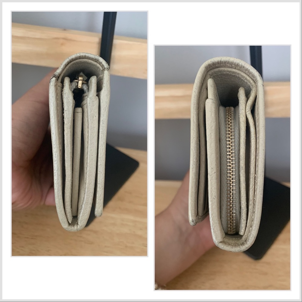Gucci Supreme GG Canvas Snap Wallet with Biege Trim - Picture 3 of 10